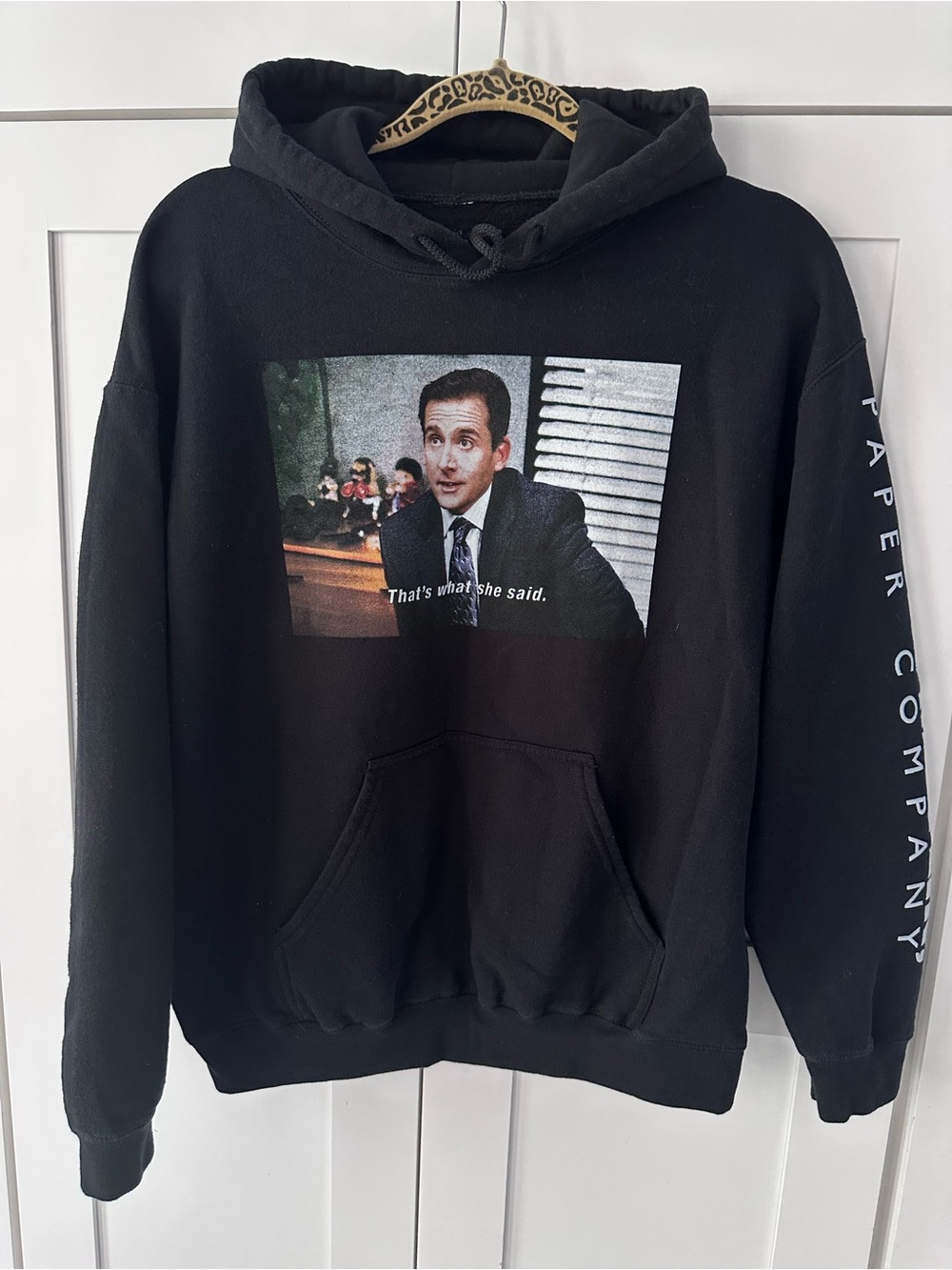 The Office Black Graphic Hoodie Sweatshirt - Paper Company Inspired M